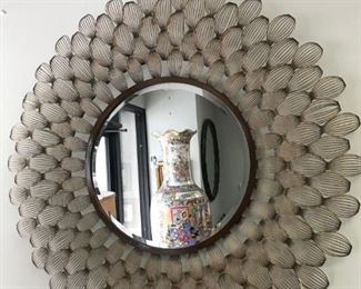 Palecek Metal Scallop mirror sale price $450. Gorgeous!