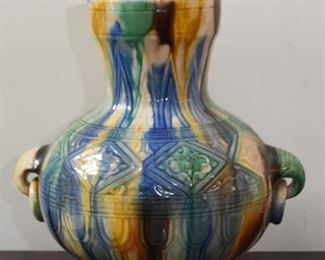 $35 - Multi-Color Pottery Vase (Made in China) - 13" H