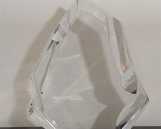 $50 - Baccarat Crystal Paperweight / Abstract Figure  - 6.75" L x 2" W x 8" H
