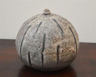 $200 - Mid Century Studio Pottery Weed Pot / Vase  by Edna Arnow (Chicago Artist) - 6" H