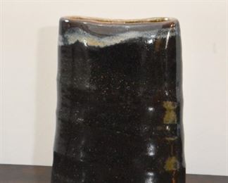 $15 - Studio Pottery Vase - 6" L x 2.25" W x 8" H