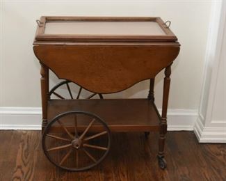 $50 - Vintage Tea Cart with Removable Tray - 27" L x 17.5" W x 29" H
