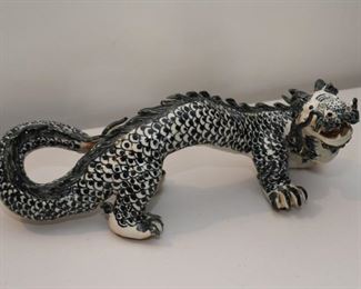 $50 - Ceramic Dragon Figure (Museum Shop) - 18" L x 7.25" H