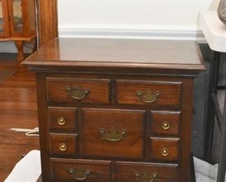 $65 - Side Table / Nightstand (3 Drawers) - 24.75" L x 17.5" W x 25" H