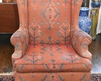 $45 - Wingback Chair with Southwestern Style Upholstery