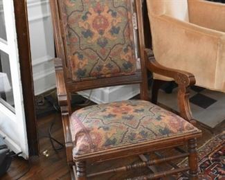 $130 - Beautiful Antique Rocking Chair with Upholstery