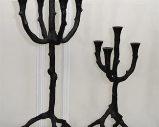 $60 - Set of 2 Metal Twig / Branch Candlesticks Candelabras