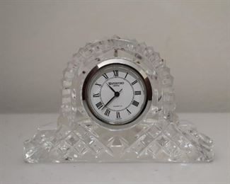 $18 - Miniature Waterford Crystal Clock - 3.75" L x 1.5" W x 2.75" H