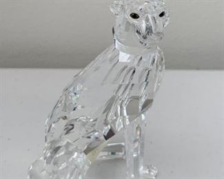 $45 - Swarovski Crystal Sitting Cheetah Miniature / Figurine