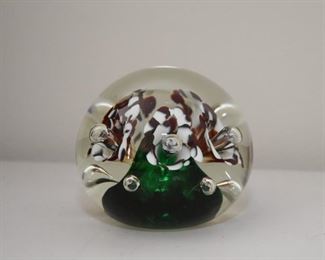 $20 - Art Glass Paperweight (CS) - 3.5" Dia. x 3" H
