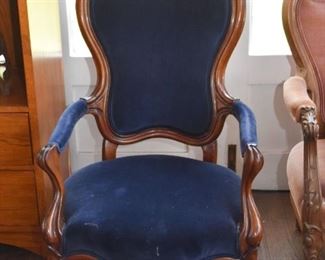 $95 - Antique / Vintage Open Armchair with Carved Details