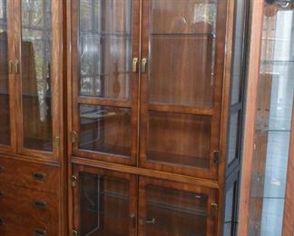 $150 - Lighted Display Cabinet with Double Doors - 39.25" L x 16" W x 79.75" H