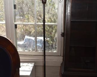 $120 - Floor Lamp / Torchiere with Glass Shade - 68" H