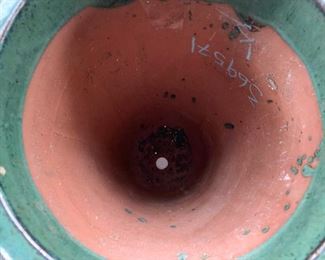 Pots have drainage holes, no saucers