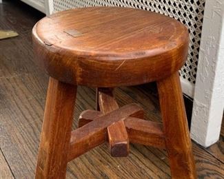 $45 - Small Wooden Stool - 9.25" H