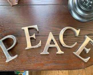 $15 - Metal "Peace" Letters - Each letter is 3.75" H