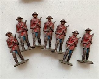 $25 for set - Vintage Lead Toy Soldiers, Set of 7