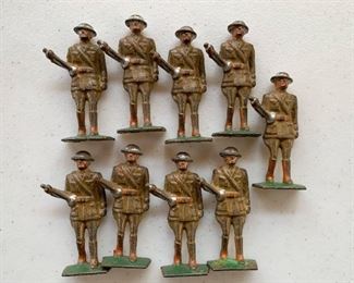 $35 for set - Vintage Lead Toy Soldiers, Set of 9