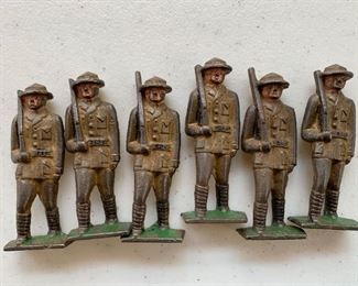 $24 for set - Vintage Lead Toy Soldiers, Set of 6