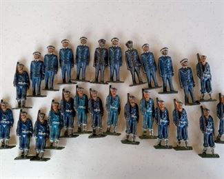 $100 for set - Vintage Lead Toy Soldiers - Navy, Set of 26