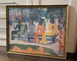 $100 - Framed  Art Poster / Print (Gauguin)- 26.25" L x 21.25" H