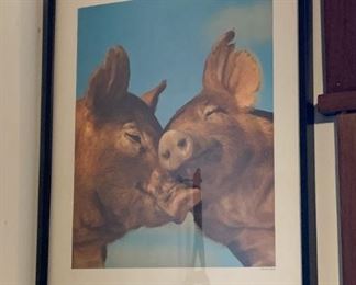 $48 - Framed "Hogs Are Beautiful" Poster - 18.25" L x 23.25" H