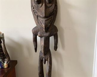 $65 - African Statue - 35.25" H
