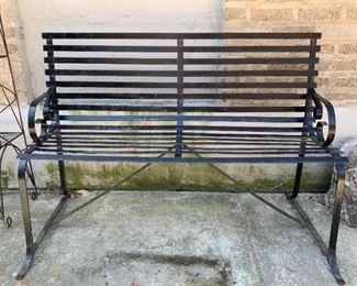 $80 - Slatted Metal Garden Bench