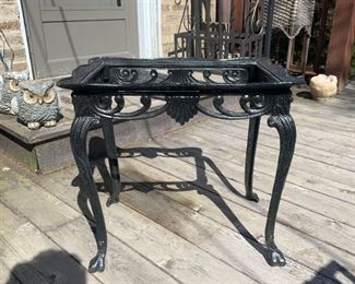 $50 - Metal Garden Side Table (needs glass insert)