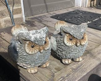 $15 for Pair - Pair of Resin Owl Planters