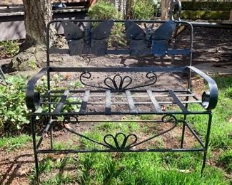 $40 - Small Metal Children's Garden Bench with Butterflies