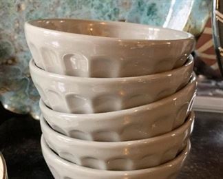 $25 for Set - Cafe Au Lait Bowls - Gray - (Anthropologie) - Set of 5