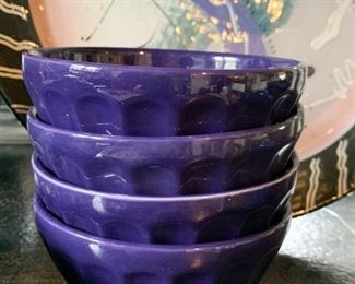 $20 for Set - Cafe Au Lait Bowls - Purple - (Anthropologie) - Set of 4