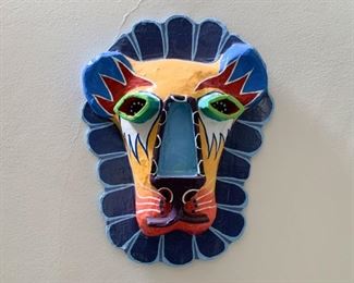 $20 - Paper Mache Lion Mask / Wall Hanging - 15.75" H