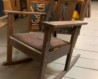 $50 - Antique Mission Style Child's Rocking Chair 