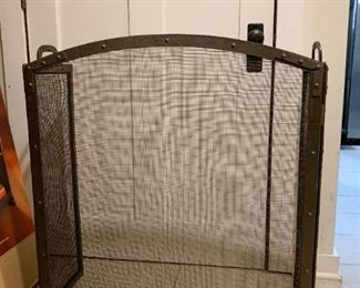 $95 - Restoration Hardware Fireplace Screen - Front panel is 31" L, 2 Side panels are each 12" L, Screen is 34" High