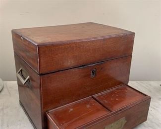 $100 - Antique / Vintage Apothecary Chest / Box - 10" L x 10.5" W x 8.74" H