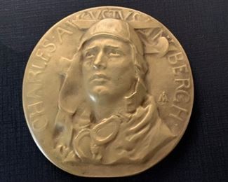 $35 - Vintage Medallion / Medal / Medallic Art (Charles Lindbergh) - 2.75" Dia