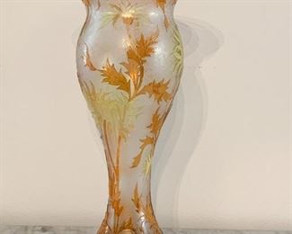 $350 - Honesdale Flared Art Glass Vase - 14" H