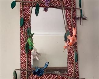 $65 - Wall Mirror with Birds & Branches (3-D) - approx. 24" L x 38" H 