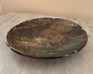 $145 - John Glick Pottery Shallow Bowl / Dish - 8.5" Dia