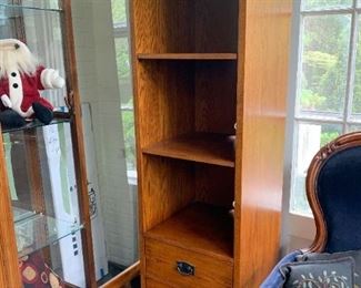 $100 - Mission Style Bookcase with 2 Drawers by Thomasville - 20" L x 72.25" H x 18" Deep