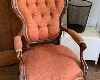 $85 - Open Armchair / Parlor Chair with Tufted Back