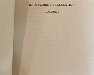 $200 - Books - Florio's Montaigne, Montaigne's Essays (2 Volumes)