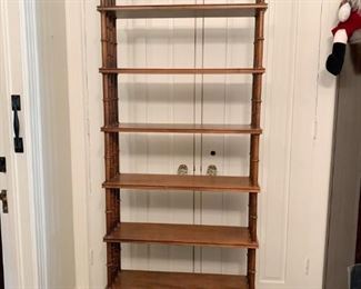 $65 - Vintage Bamboo Style Shelf (30" L x 9" W x 81" H)