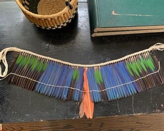 $50 - Feather Collar / Necklace (feathered area is 20.75" L )