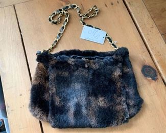 $75 - Dyed Rabbit Fur Purse by Martine et Bonal