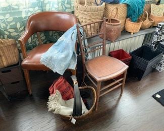 Vintage Chairs, Baskets - Not available for online purchase.  Please make an appointment.
