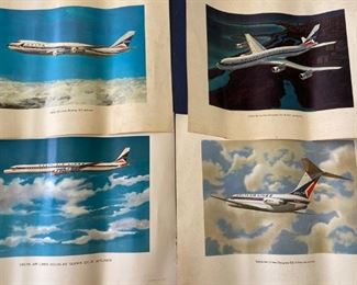 Item #25:   4 Delta Airplane Print 1960"s                    $30