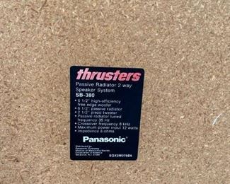 Item #59: Panasonic Speakers - Pair